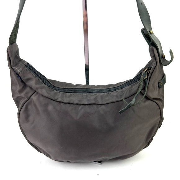 Overland Equipment Handbag Brown Gray Shoulder Bag Embroidered Floral Purse - Picture 4 of 13